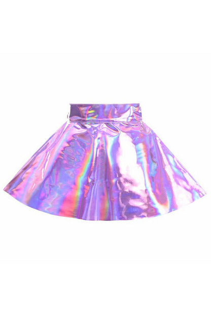 Lavender Holo Skater Skirt.