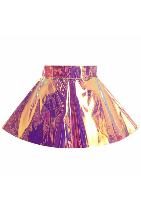 Rainbow Gold Holo Skater Skirt.