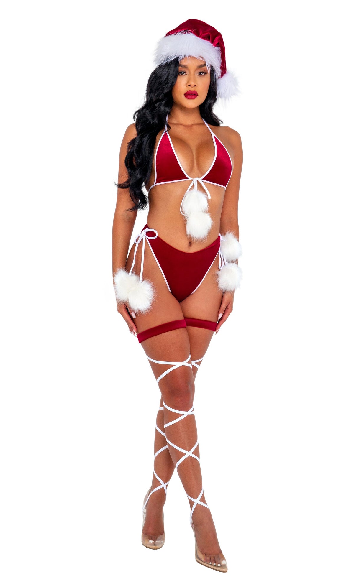 2pc Santas Holiday Spirit Bikini Costume-Roma Costume