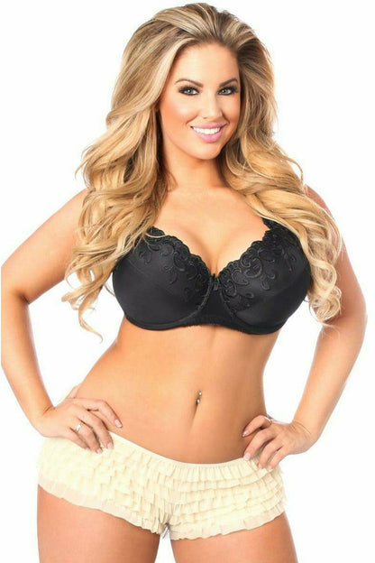 Cream Ruffle Panty w/Bow.