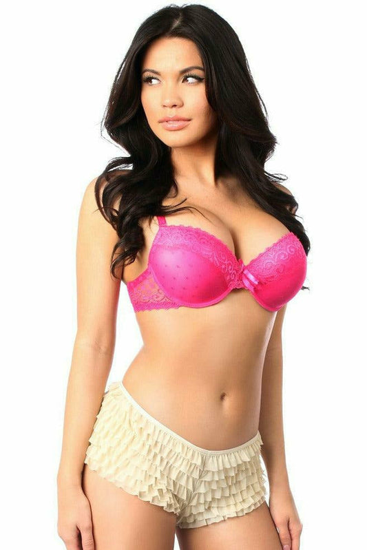 Cream Ruffle Panty w/Bow.