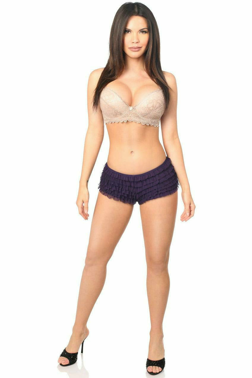 Plum Ruffle Panty w/Bow.