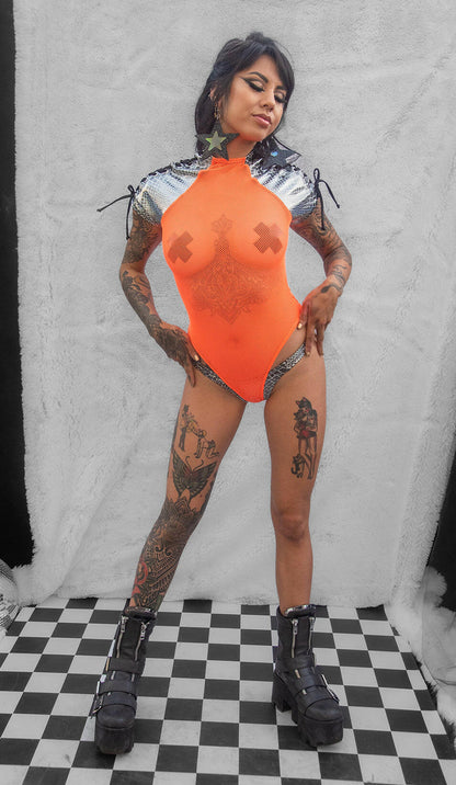 J. Valentine Lace-Up Shoulder Bodysuit - Festival Wear.