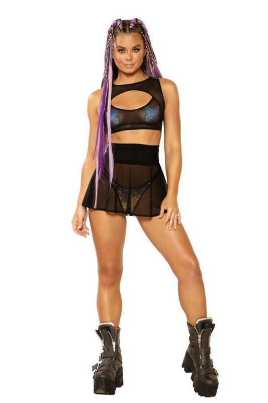 J. Valentine Mesh Harness Top - Festival Wear.