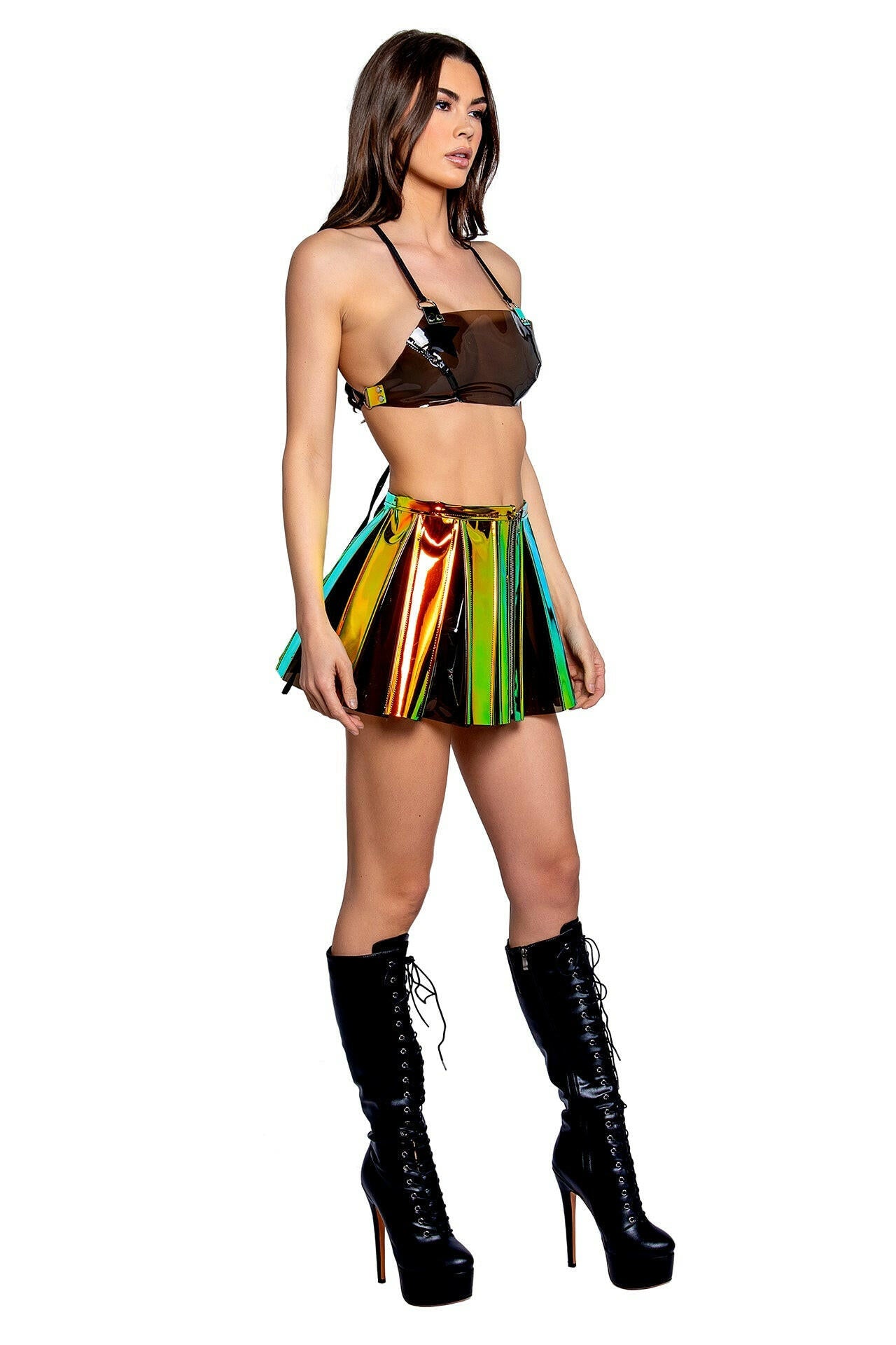 J. Valentine Vinyl Trapezoid Top - Festival Wear.