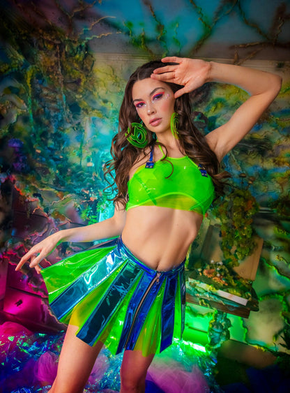 J. Valentine Vinyl Trapezoid Top - Festival Wear.