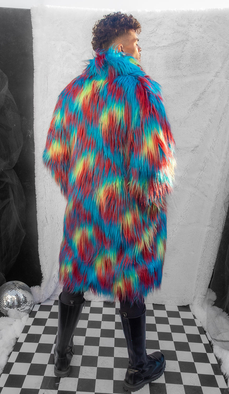 Unisex Faux Fur Mid-Length Coat - Festival Wear-J. Valentine