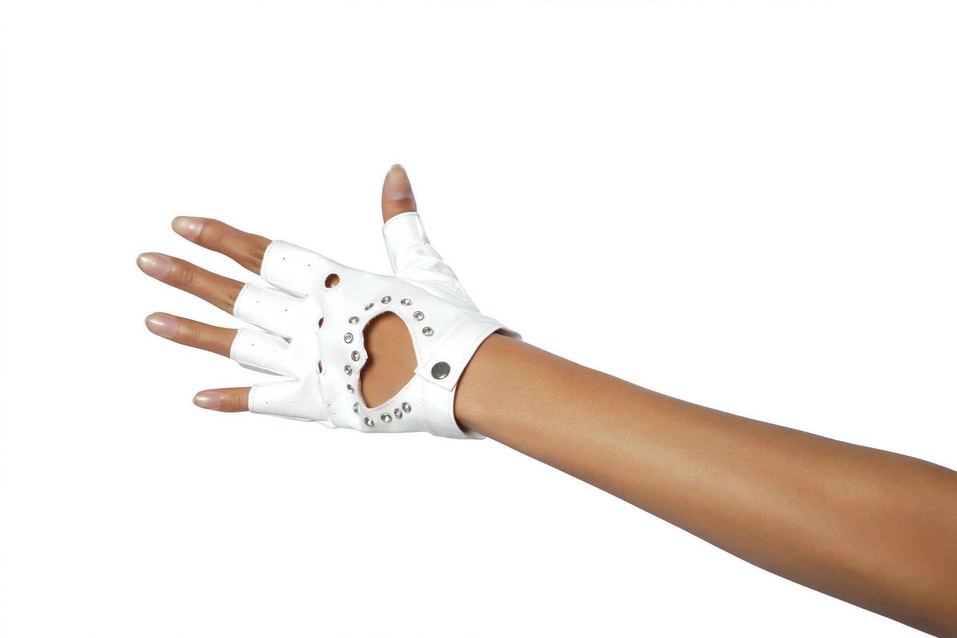 Roma White Pair of Gloves - Costume Accessory.