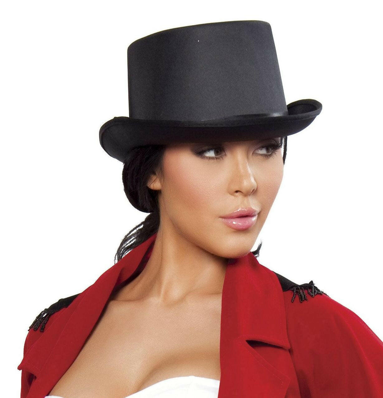 Roma Black Top Hat  - Costume Accessory.