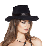 Black Cowboy Hat  - Costume Accessory-Roma Costume
