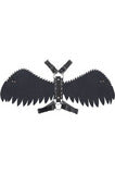 Black & White Layered Wing Body Harness-Daisy Corsets