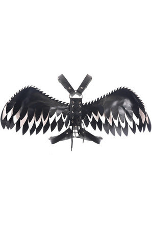Black & White Layered Wing Body Harness.
