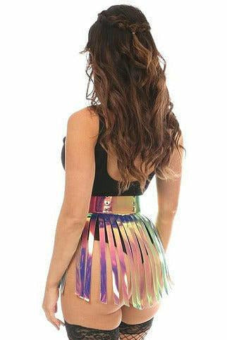 Rainbow Gold Holo Fringe Skirt-Daisy Corsets