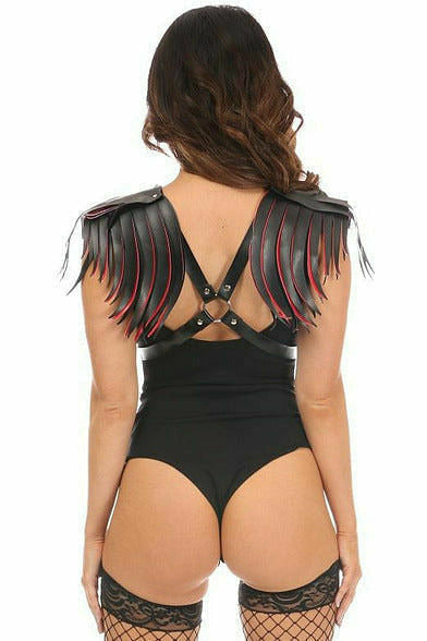 Vegan Leather Body Harness w/Fringe.