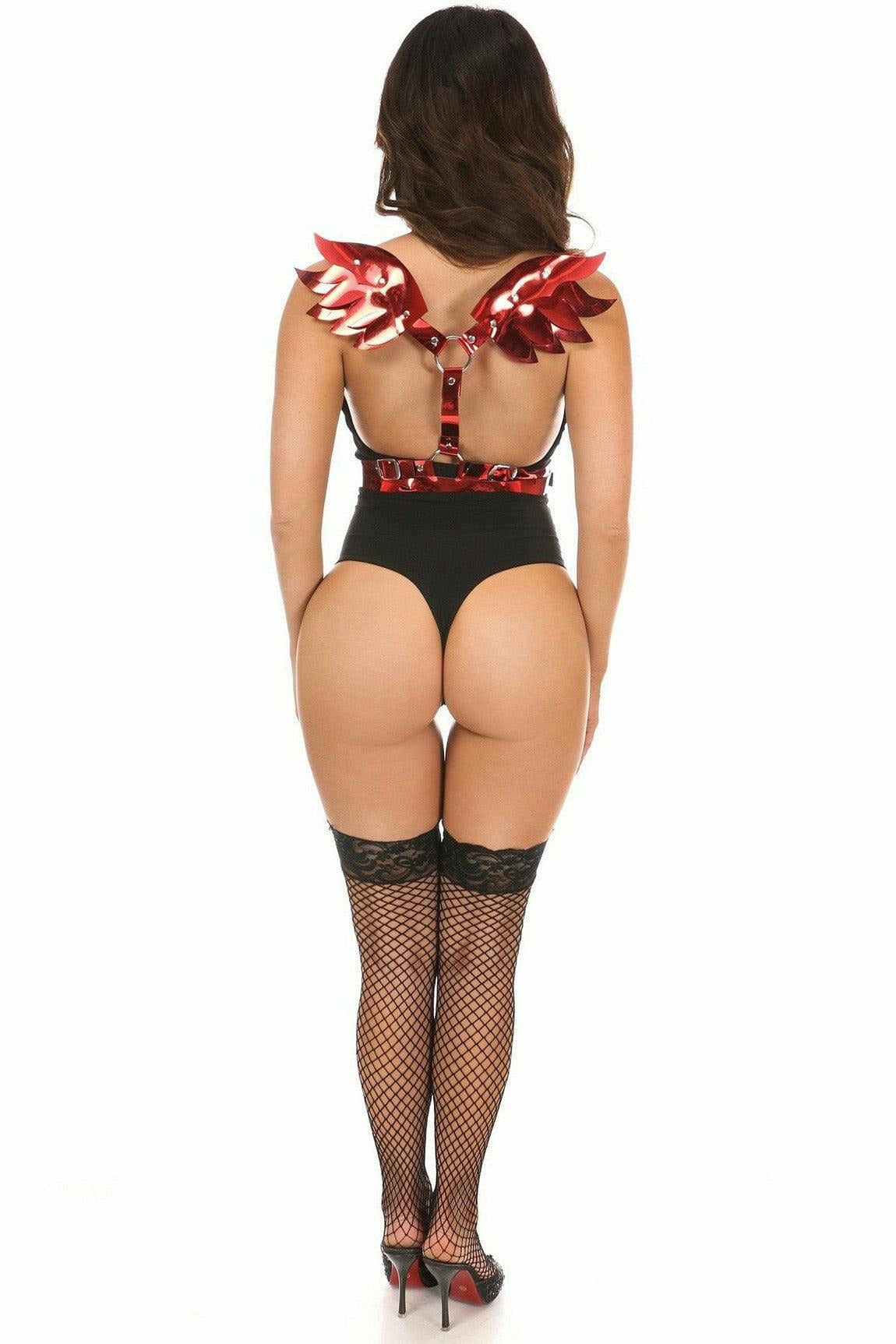 Red Metallic Angel Wings-Daisy Corsets