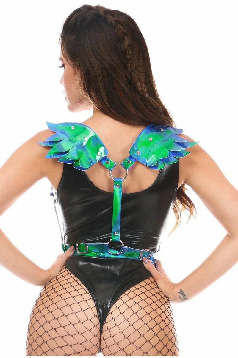 Blue/Teal Holo Angel Wings-Daisy Corsets