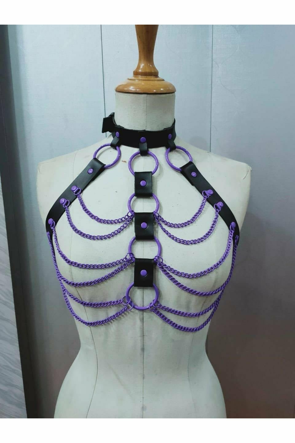 Candy Collection - Purple Chain Harness-Daisy Corsets