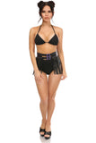 Candy Collection - Black/Purple Fringe Skirt-Daisy Corsets