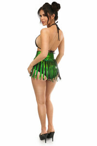 Green Holo Fringe Skirt-Daisy Corsets