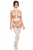 Kitten Collection White/White Lace Single Strap Body Harness-Daisy Corsets