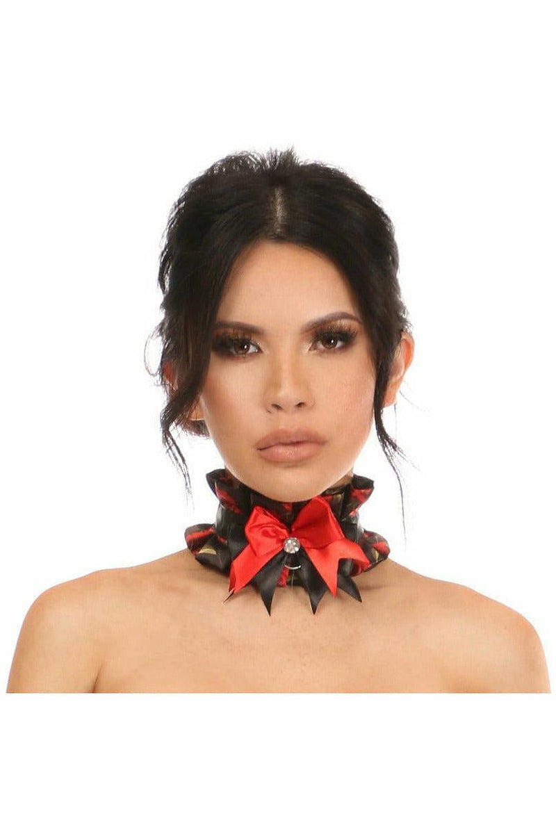 Kitten Collection Red Roses Satin Choker-Daisy Corsets