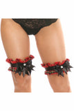 Kitten Collection Red Plaid Leg Garters (Set of 2)-Daisy Corsets