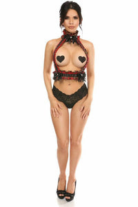 Kitten Collection Red Plaid Double Strap Body Harness-Daisy Corsets