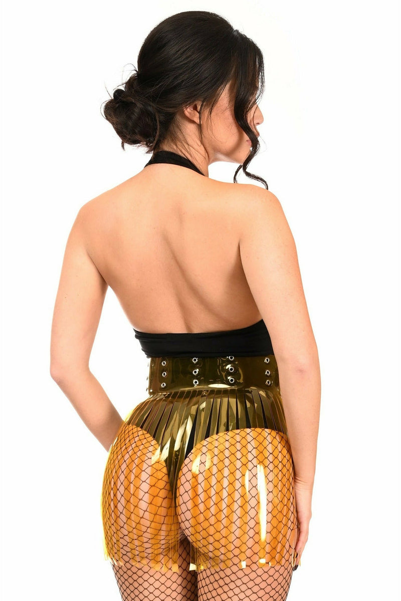 Yellow Clear Fringe Skirt-Daisy Corsets