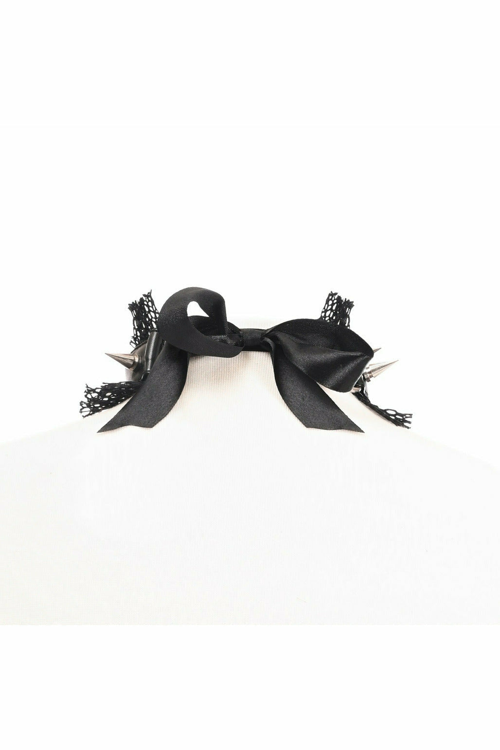 Kitten Collection Black Fishnet Spike Choker-Daisy Corsets