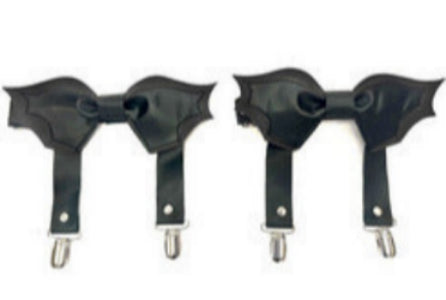 Black/Black Bat Leg Garters.