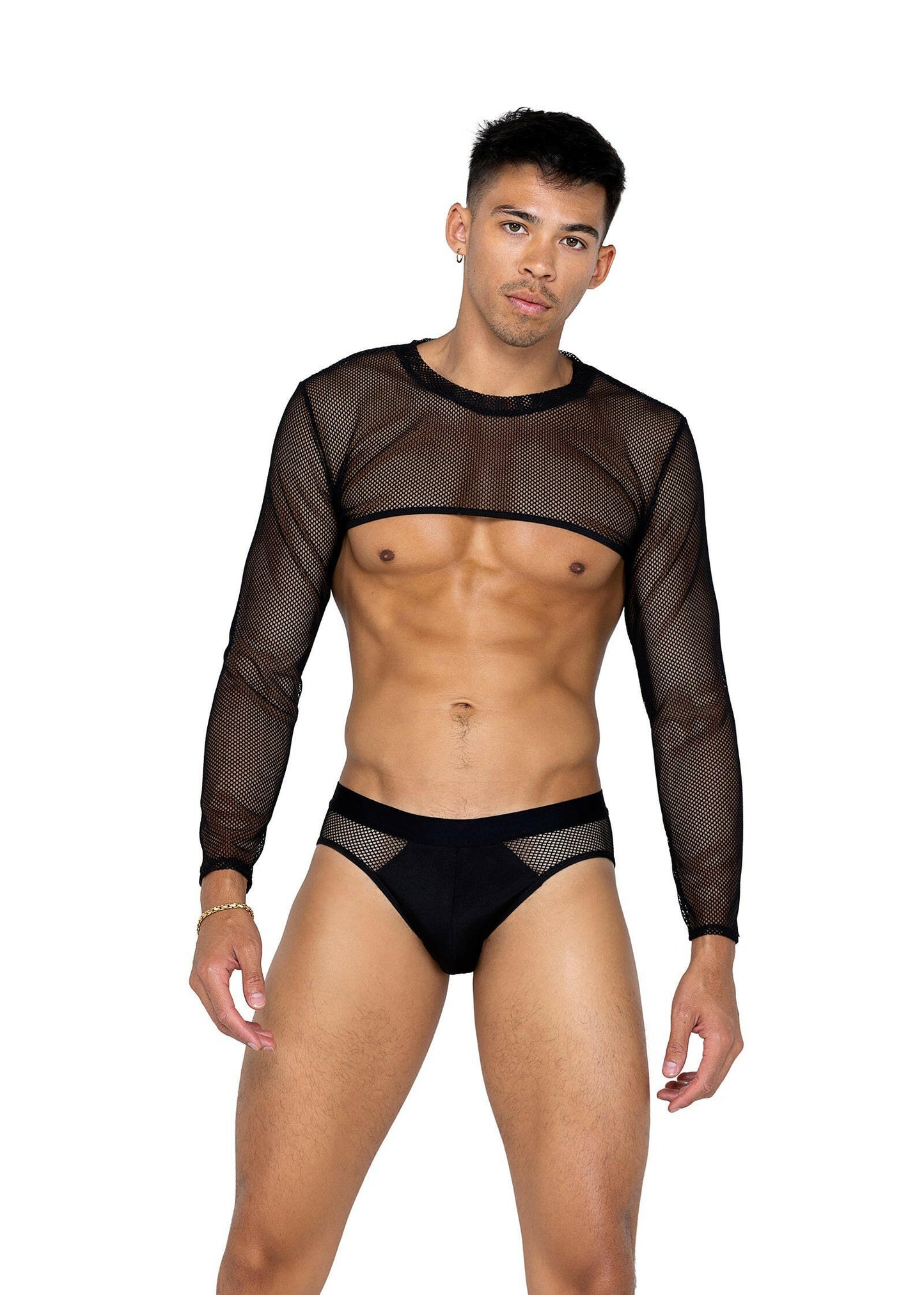 Roma Mens X-Posed Crop Top Roma Confidential.