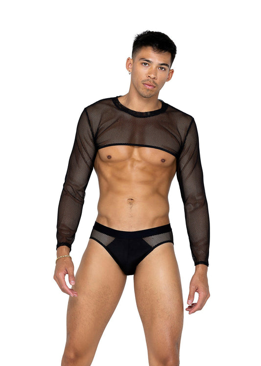 Roma Mens X-Posed Crop Top Roma Confidential.