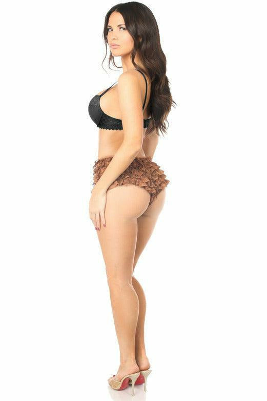 Brown Lace Ruffle Panty.