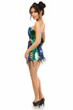 Lavish 2 PC Blue/Teal Holo Bustier & Skirt Set-Daisy Corsets