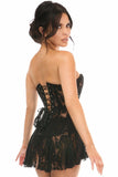 Lavish Black Sheer Lace Corset Dress-Daisy Corsets