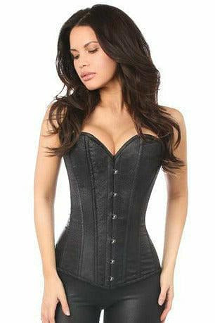 Lavish Black Brocade Corset.