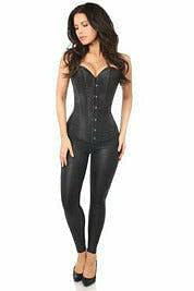 Lavish Black Brocade Corset.