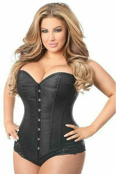 Lavish Black Brocade Corset.