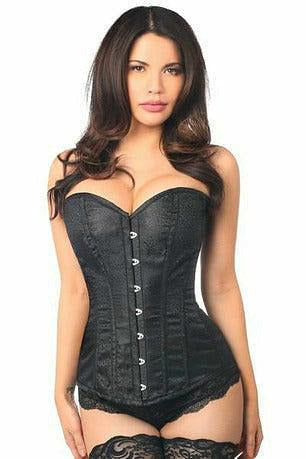 Lavish Black Brocade Corset.