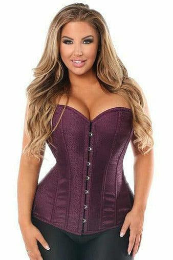 Lavish Plum Brocade Corset.