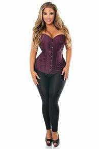 Lavish Plum Brocade Corset.