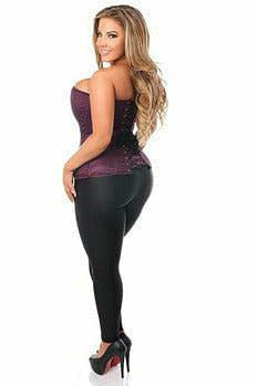 Lavish Plum Brocade Corset.