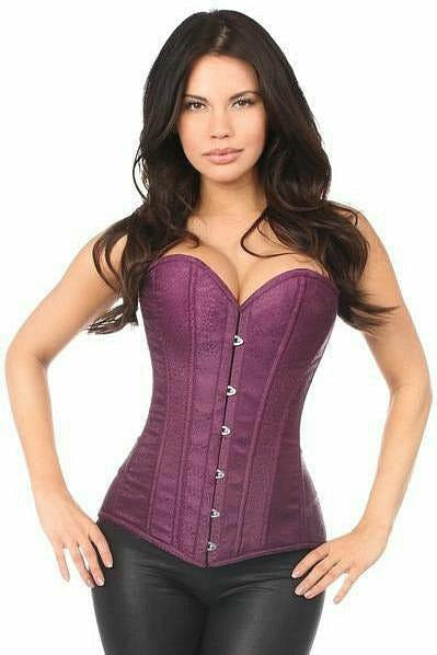 Lavish Plum Brocade Corset.