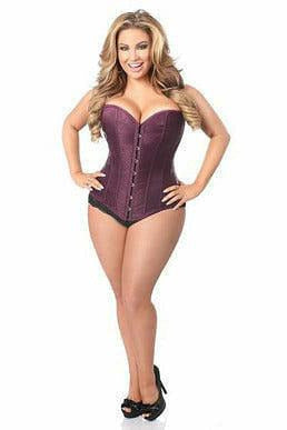 Lavish Plum Brocade Corset.