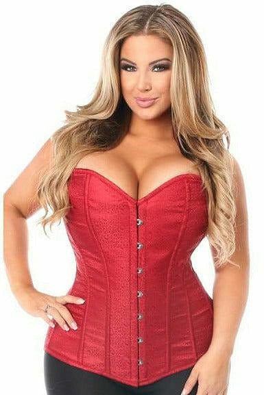 Lavish Wine Brocade Corset.