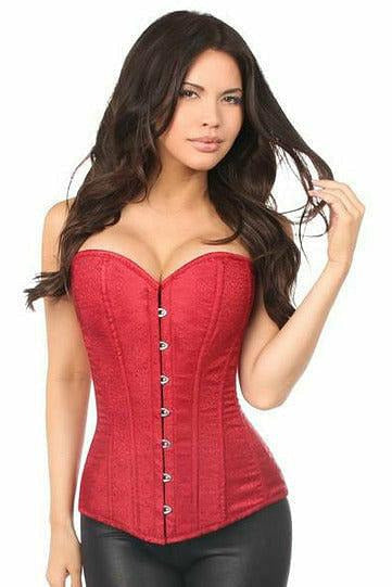 Lavish Wine Brocade Corset.