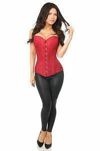Lavish Wine Brocade Corset.