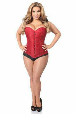 Lavish Wine Brocade Corset.