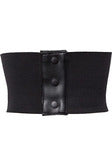 Lavish Black Patent PVC Corset Belt Cincher-Daisy Corsets