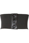 Lavish Black Brocade Corset Belt Cincher-Daisy Corsets